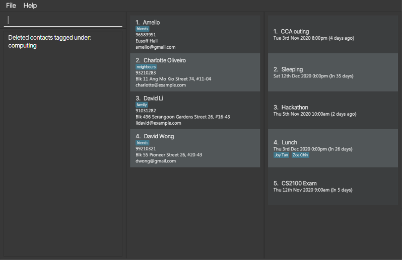 groups of computing contacts