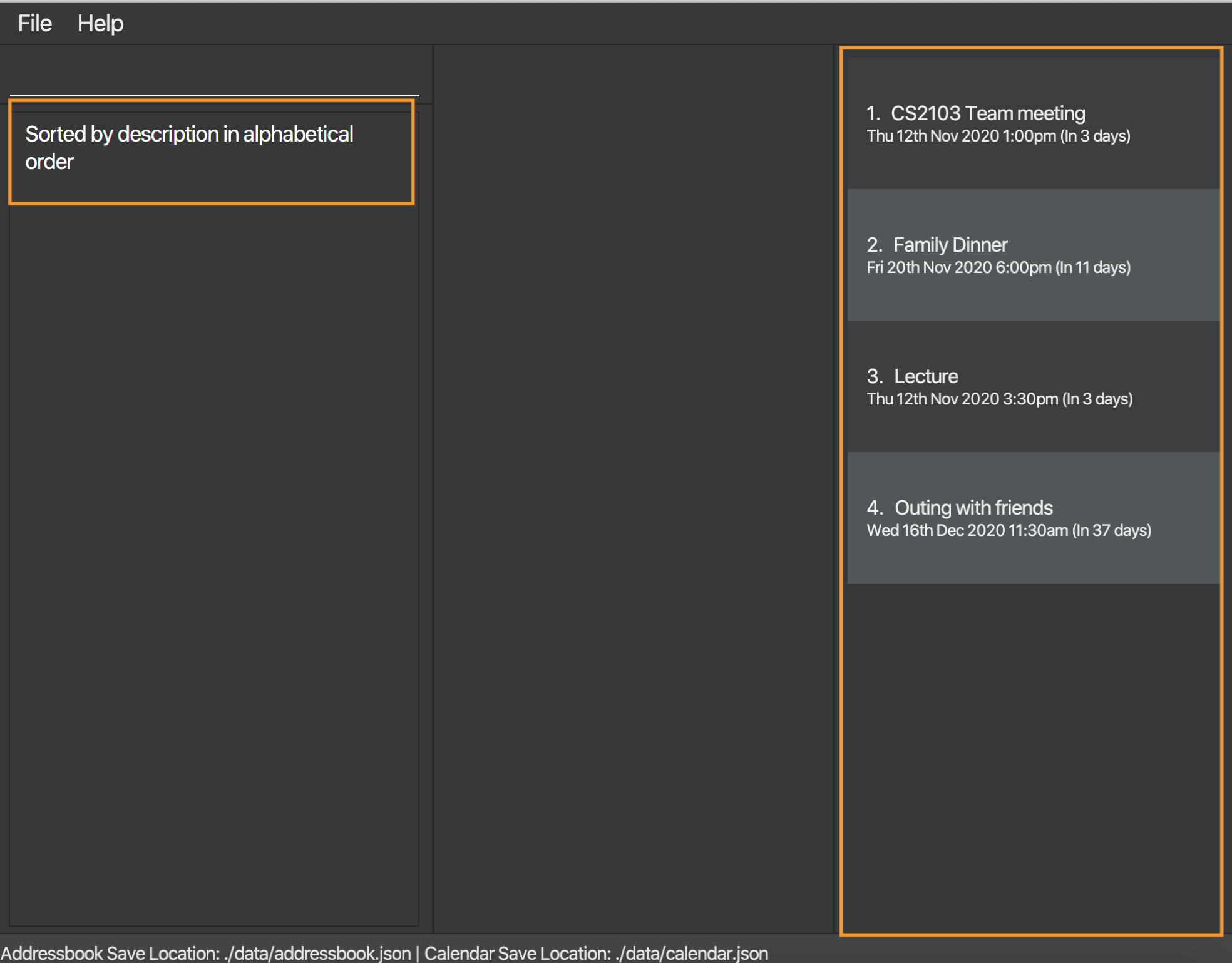 Sort Event Behaviour 1