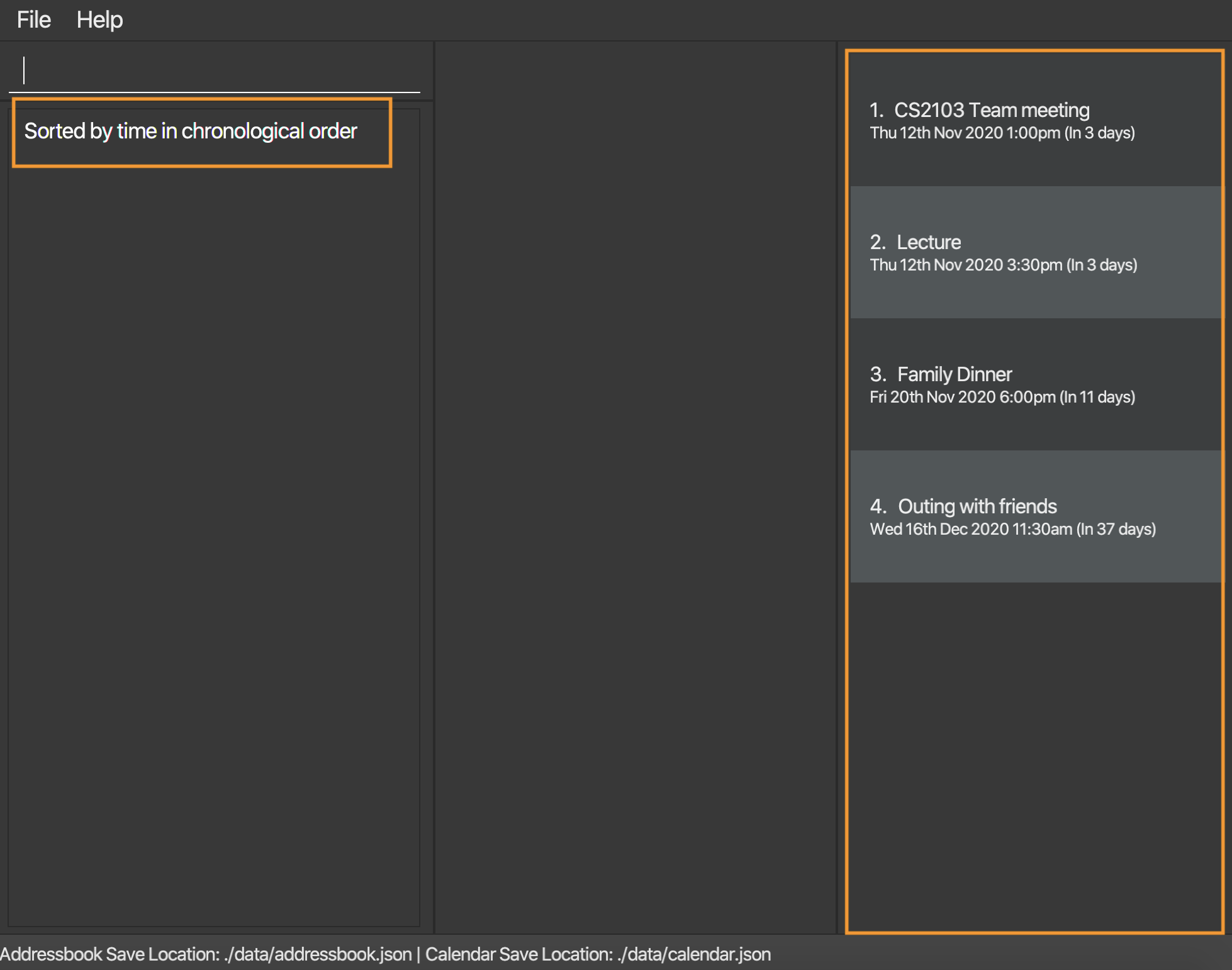 Sort Event Behaviour 2